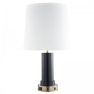 โคมไฟกลางคืนและโคมไฟทองเหลืองโบราณและสีดำเสร็จสิ้นสวิตช์โยก/off ทางออกที่สะดวกและพอร์ตการชาร์จ USB ที่ห้องพัก