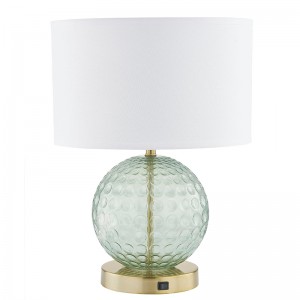HOME2 Hotel Aqua Glass Table Lamp พร้อมสวิตช์/off rocker ที่ห้องพักของโรงแรม
